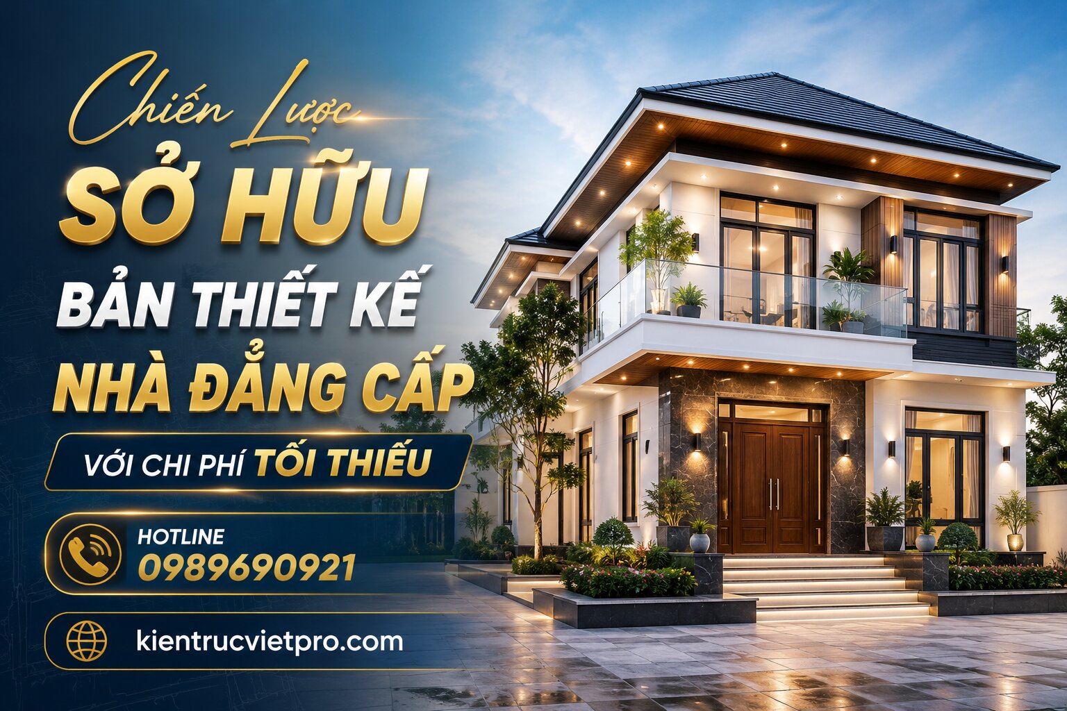 Mẫu biệt thự chuẩn thiết kế nhà đẳng cấp hai tầng hiện đại sang trọng