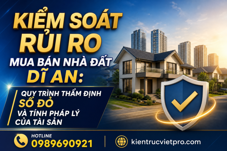 Kiểm soát rủi ro mua bán nhà đất Dĩ An và quy trình thẩm định sổ đỏ an toàn