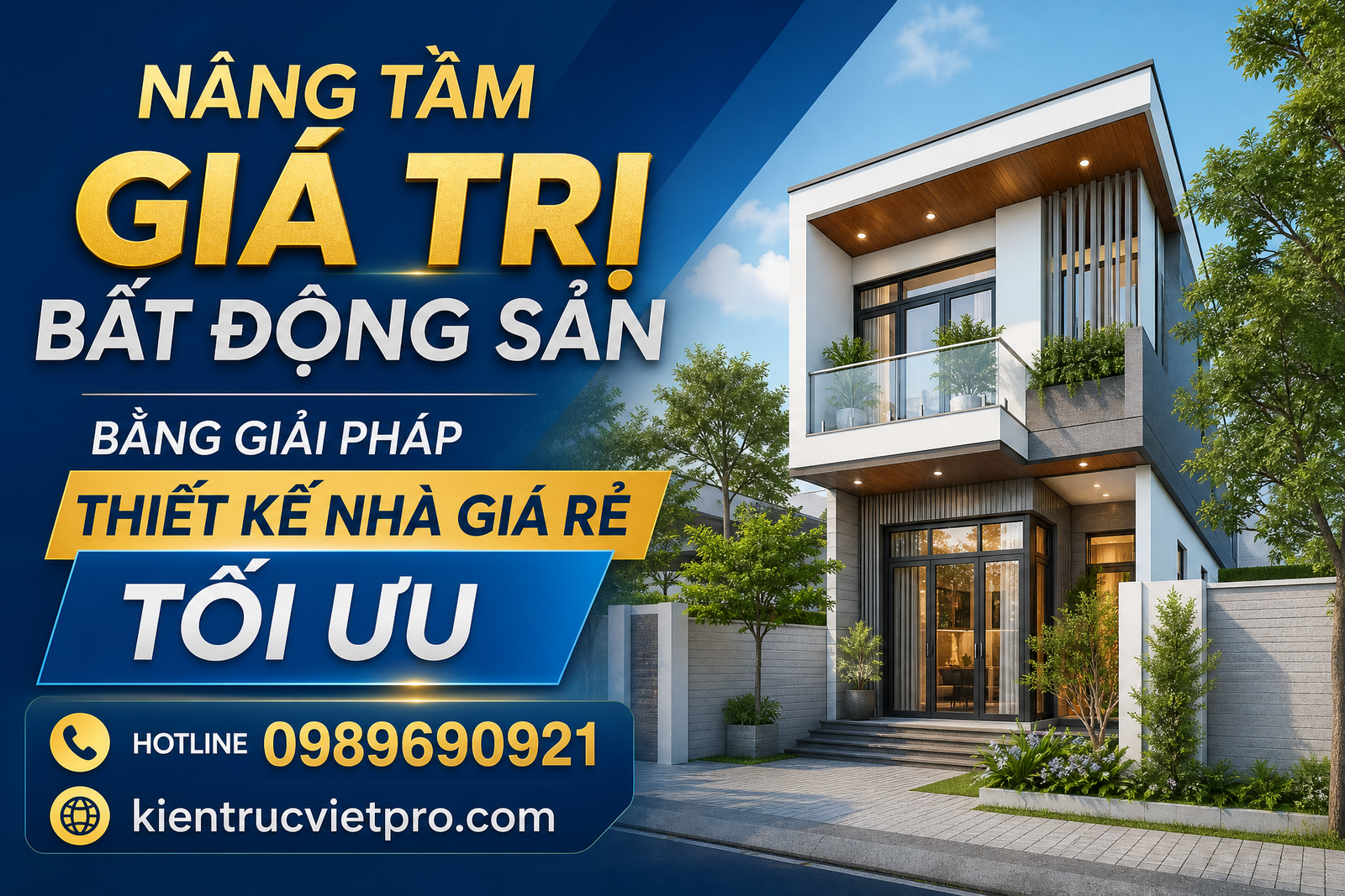 Mẫu thiết kế nhà giá rẻ hiện đại 2 tầng tối ưu không gian sống