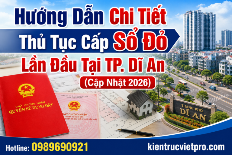 Hướng dẫn thủ tục cấp sổ đỏ lần đầu tại Dĩ An 2026