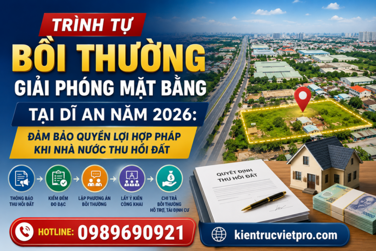 Quy trình bồi thường giải phóng mặt bằng Dĩ An 2026