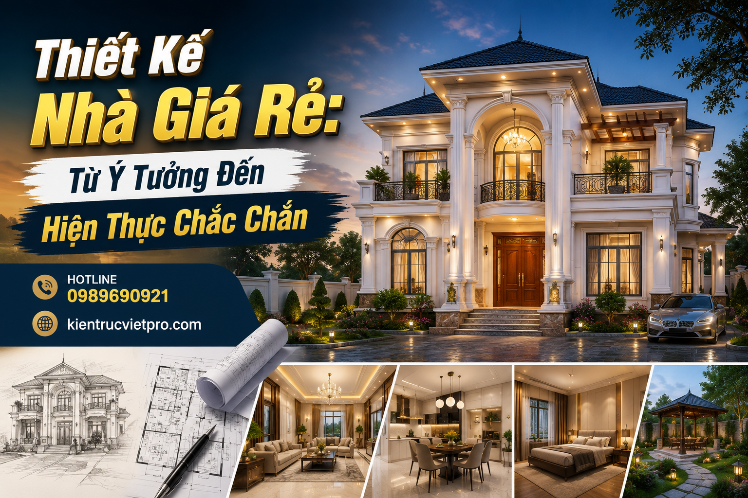 Mẫu thiết kế nhà giá rẻ hiện đại và tiện nghi