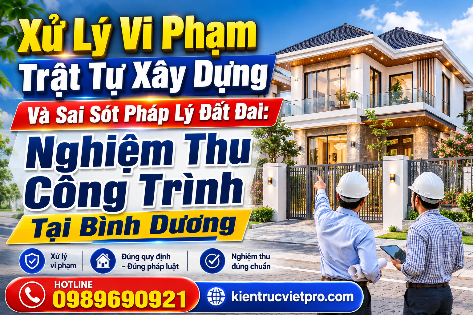 Dịch vụ xử lý vi phạm trật tự xây dựng và nghiệm thu công trình tại Bình Dương