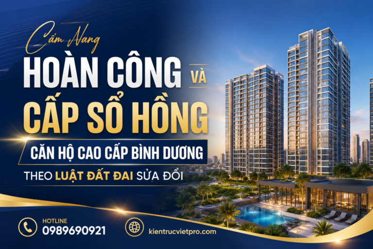 Quy trình hoàn công và cấp sổ hồng căn hộ cao cấp tại Bình Dương theo luật mới