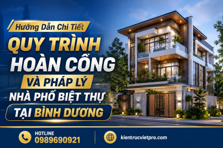 Quy trình hoàn công pháp lý nhà phố biệt thự hiện đại tại Bình Dương chuyên nghiệp