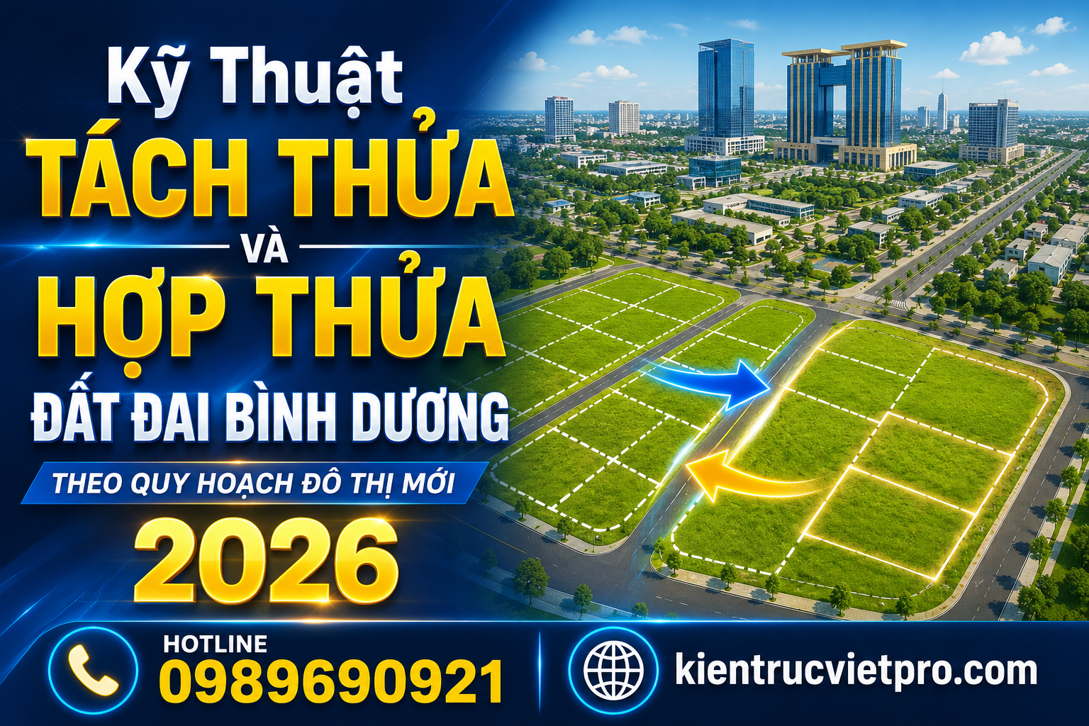 quy trình tách thửa hợp thửa đất đai Bình Dương quy hoạch đô thị mới 2026