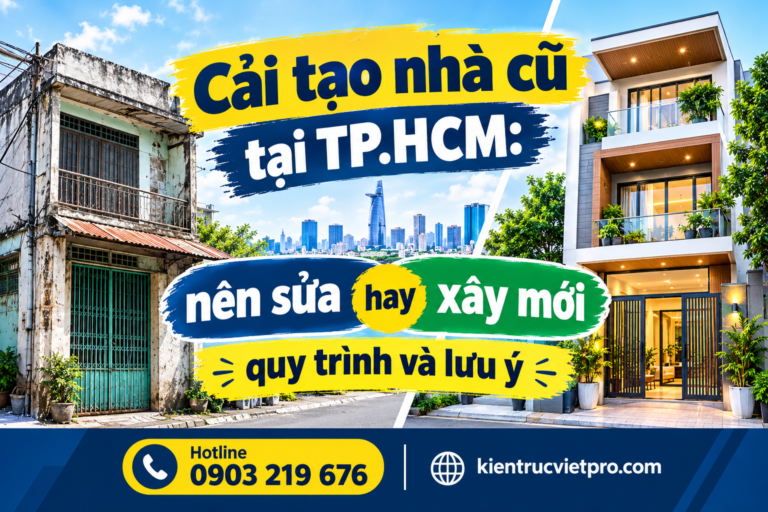 Cải tạo nhà cũ tại TP.HCM: nên sửa hay xây mới, quy trình và lưu ý